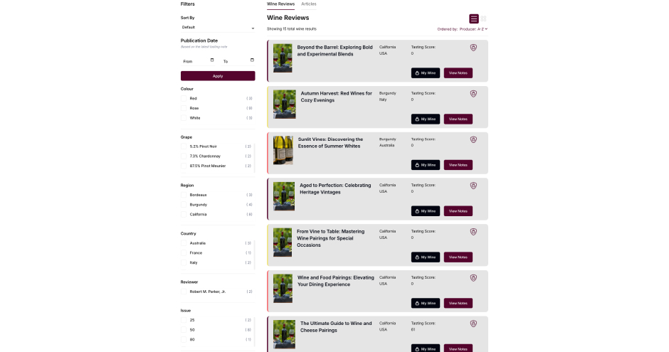 Advanced Search Filters