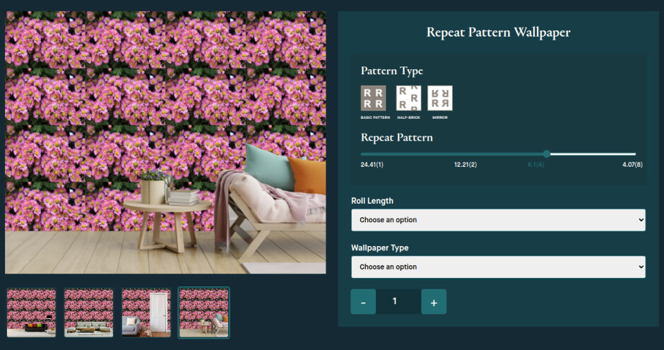 Pattern Repetitions and Roll Sizes
