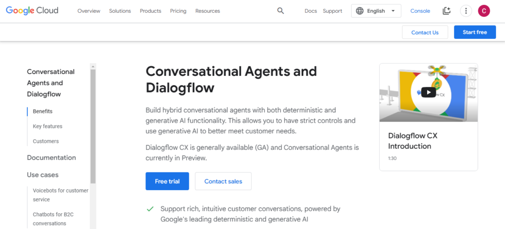 Google Cloud DialogFlow
